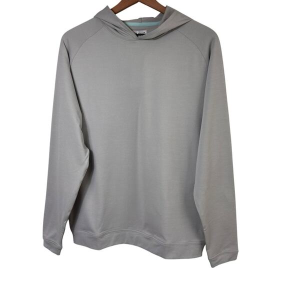 PETER MILLAR COLOR BRI STYLE MF23EK45 GREY HOODIE SIZE LARGE BRAND NEW